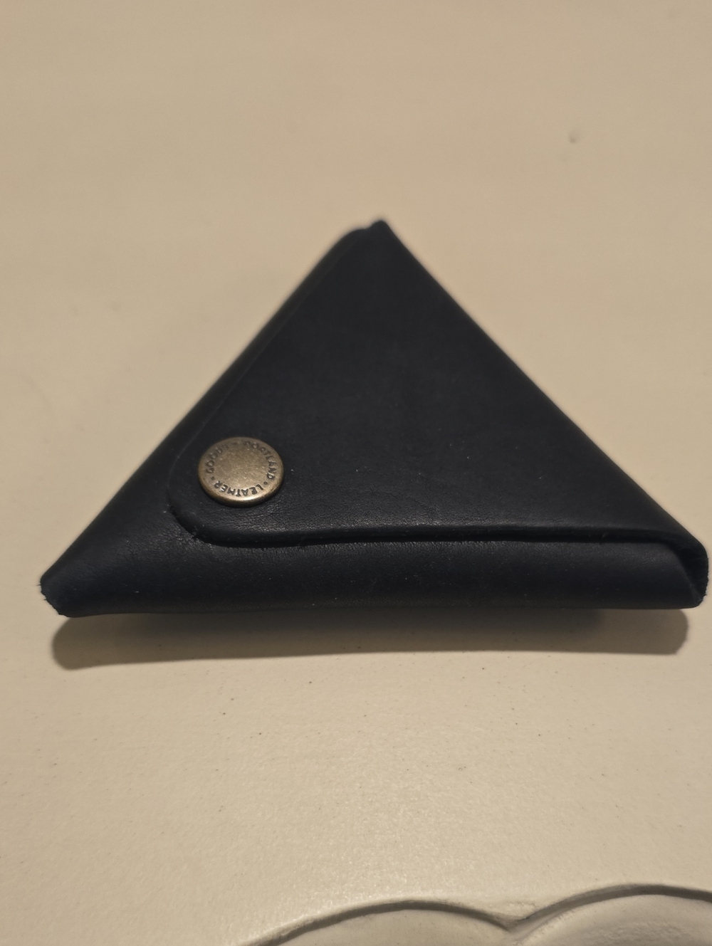 BNNU PLG Smooth Black Leather Triangle Pouch
